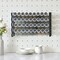 Steel Spice Rack Organizer with 36 Glass Jars Wall Mounted or Countertop Storage Shelf